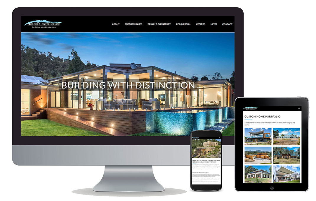 Inspired Marketing Services, Hedger Constructions Website Design & Development